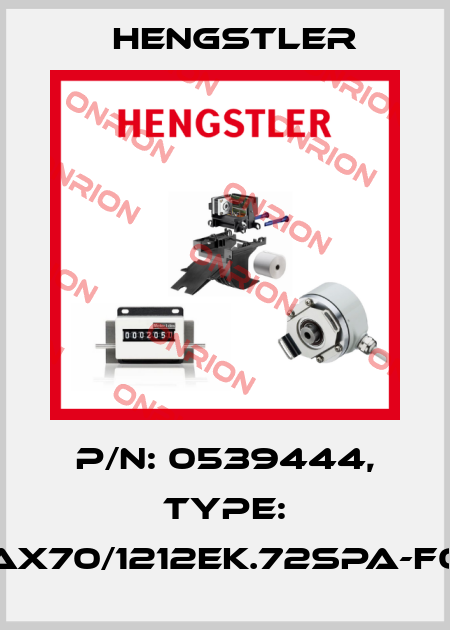 p/n: 0539444, Type: AX70/1212EK.72SPA-F0 Hengstler