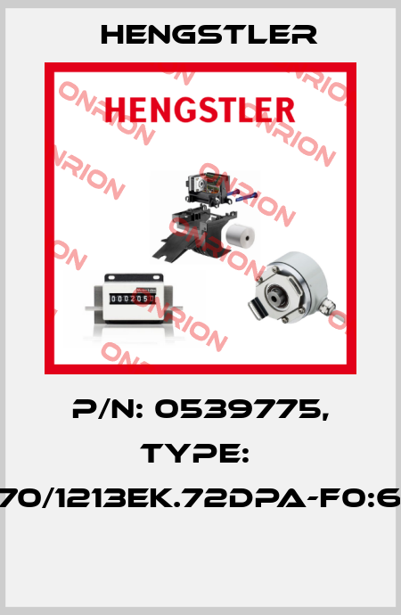 P/N: 0539775, Type:  AX70/1213EK.72DPA-F0:6195  Hengstler