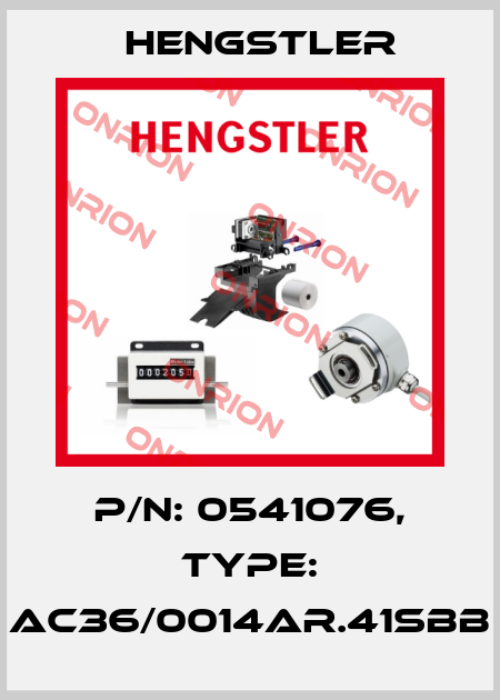 p/n: 0541076, Type: AC36/0014AR.41SBB Hengstler