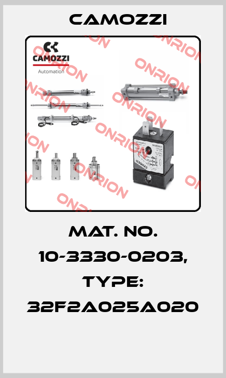 Mat. No. 10-3330-0203, Type: 32F2A025A020  Camozzi