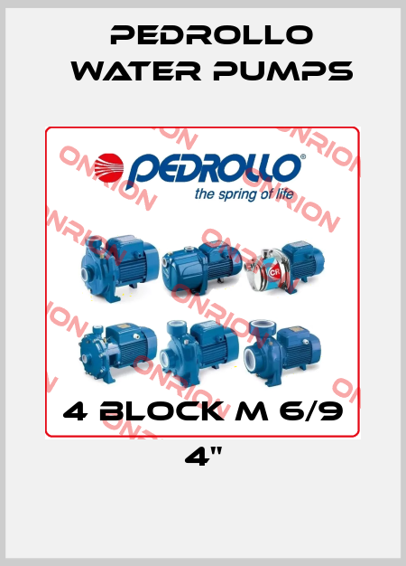 4 BLOCK M 6/9 4" Pedrollo Water Pumps