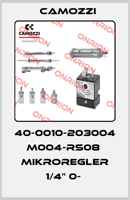 40-0010-203004  M004-RS08  MIKROREGLER 1/4" 0-  Camozzi