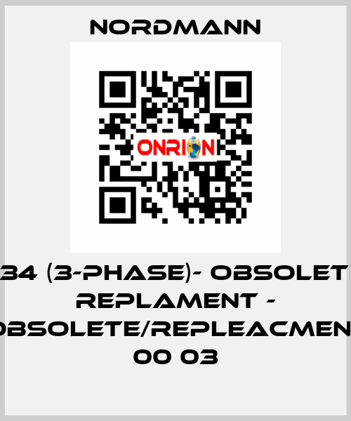 434 (3-PHASE)- OBSOLETE, REPLAMENT - 534obsolete/repleacment 513 00 03  Nordmann