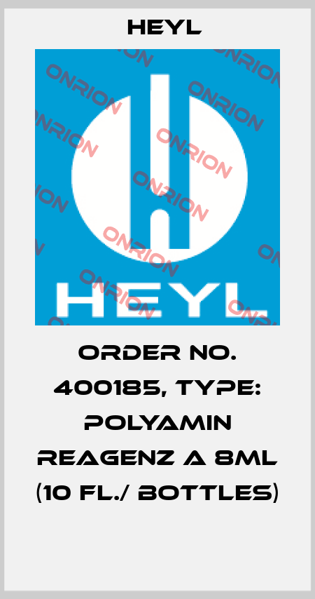 Order No. 400185, Type: Polyamin Reagenz A 8ml (10 Fl./ bottles)  Heyl