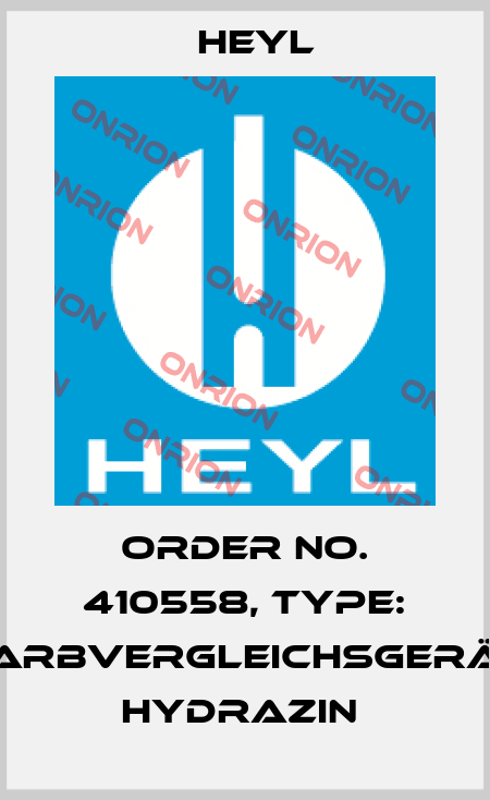 Order No. 410558, Type: Farbvergleichsgerät Hydrazin  Heyl