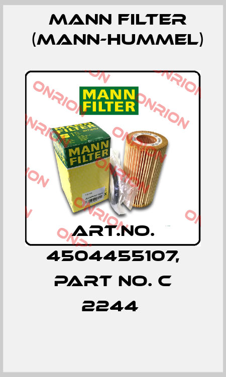 Art.No. 4504455107, Part No. C 2244  Mann Filter (Mann-Hummel)