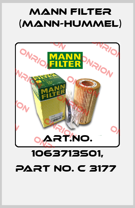 Art.No. 1063713S01, Part No. C 3177  Mann Filter (Mann-Hummel)