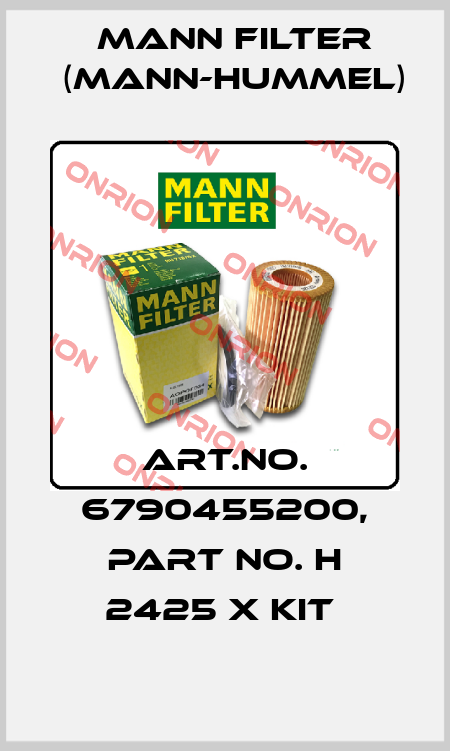 Art.No. 6790455200, Part No. H 2425 x KIT  Mann Filter (Mann-Hummel)
