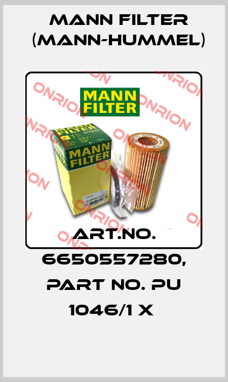 Art.No. 6650557280, Part No. PU 1046/1 x  Mann Filter (Mann-Hummel)
