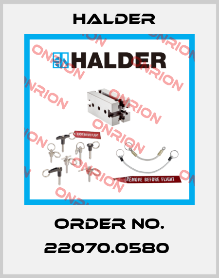 Order No. 22070.0580  Halder