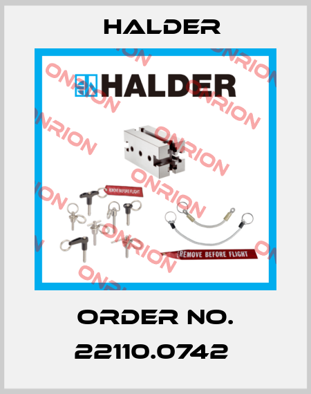 Order No. 22110.0742  Halder