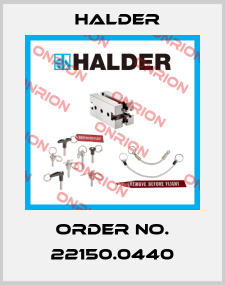Order No. 22150.0440 Halder