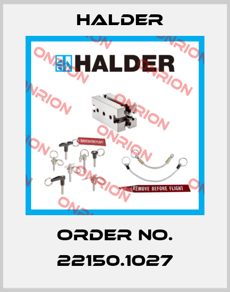 Order No. 22150.1027 Halder