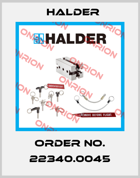 Order No. 22340.0045 Halder