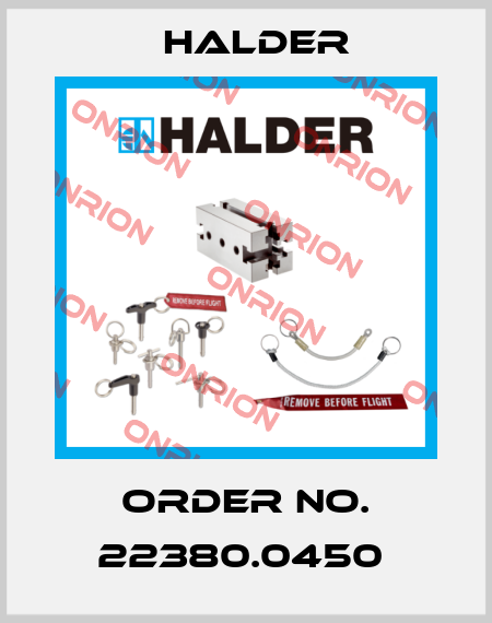 Order No. 22380.0450  Halder