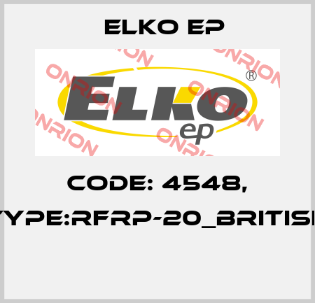 Code: 4548, Type:RFRP-20_British  Elko EP