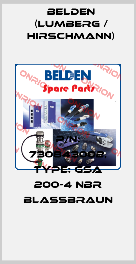 P/N: 730843002, Type: GSA 200-4 NBR blassbraun Belden (Lumberg / Hirschmann)