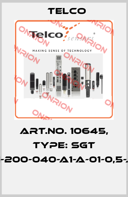 Art.No. 10645, Type: SGT 1H-200-040-A1-A-01-0,5-J5  Telco