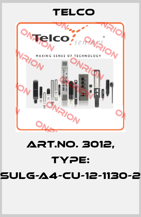 Art.No. 3012, Type: SULG-A4-CU-12-1130-2  Telco
