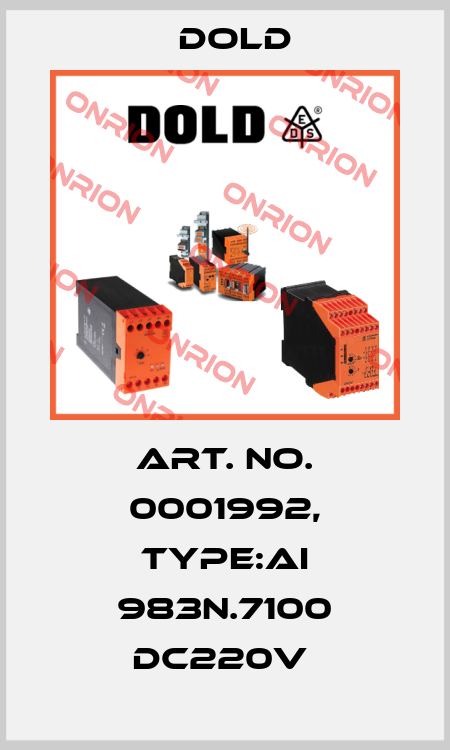 Art. No. 0001992, Type:AI 983N.7100 DC220V  Dold