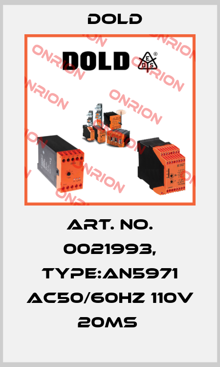 Art. No. 0021993, Type:AN5971 AC50/60HZ 110V 20MS  Dold