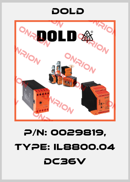 p/n: 0029819, Type: IL8800.04 DC36V Dold