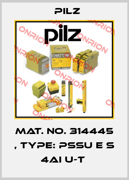 Mat. No. 314445 , Type: PSSu E S 4AI U-T  Pilz