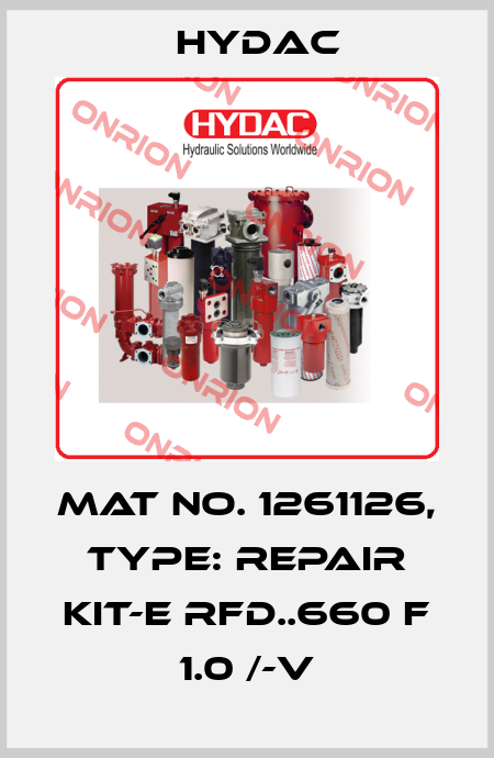Mat No. 1261126, Type: REPAIR KIT-E RFD..660 F 1.0 /-V Hydac
