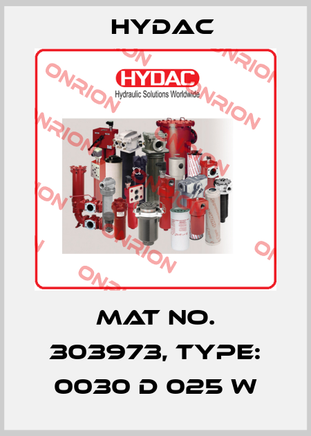 Mat No. 303973, Type: 0030 D 025 W Hydac