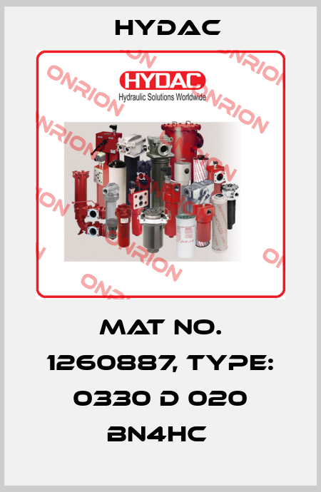 Mat No. 1260887, Type: 0330 D 020 BN4HC  Hydac