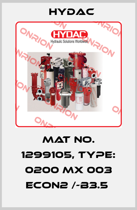 Mat No. 1299105, Type: 0200 MX 003 ECON2 /-B3.5  Hydac