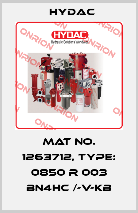 Mat No. 1263712, Type: 0850 R 003 BN4HC /-V-KB Hydac