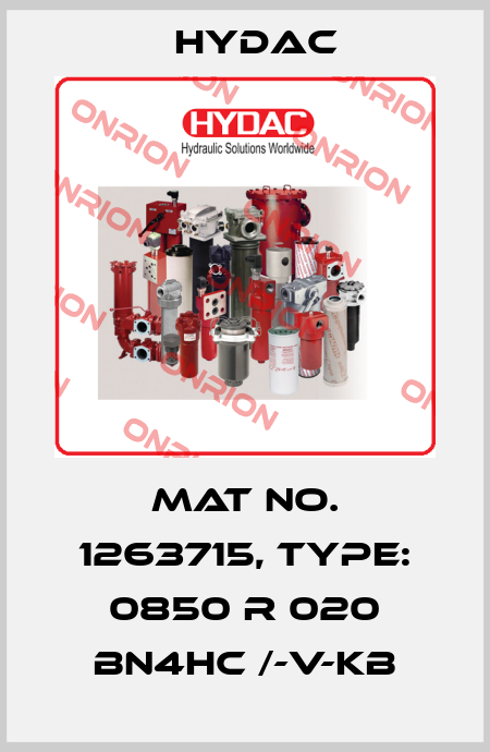 Mat No. 1263715, Type: 0850 R 020 BN4HC /-V-KB Hydac