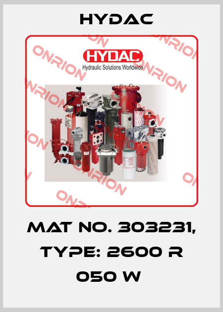Mat No. 303231, Type: 2600 R 050 W  Hydac
