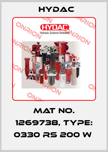 Mat No. 1269738, Type: 0330 RS 200 W  Hydac