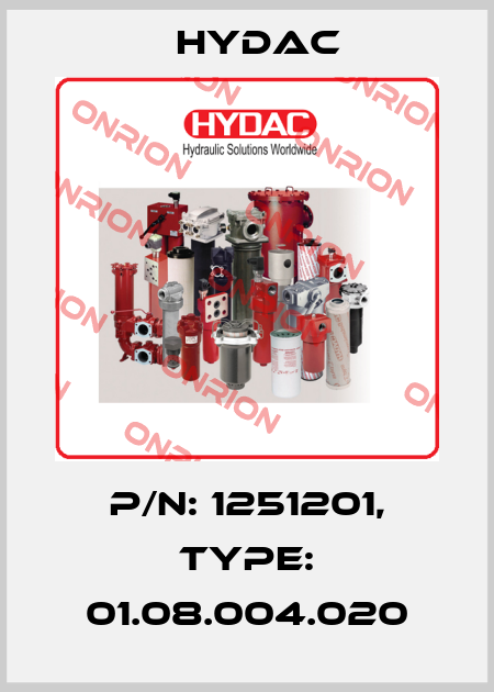 P/N: 1251201, Type: 01.08.004.020 Hydac