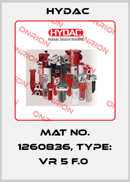 Mat No. 1260836, Type: VR 5 F.0  Hydac