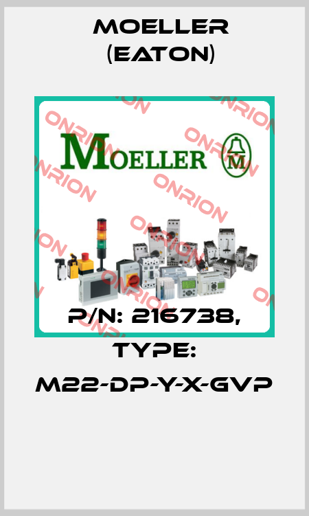 P/N: 216738, Type: M22-DP-Y-X-GVP  Moeller (Eaton)