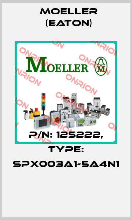 P/N: 125222, Type: SPX003A1-5A4N1  Moeller (Eaton)