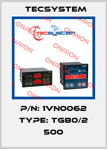 P/N: 1VN0062 Type: TG80/2 500 Tecsystem