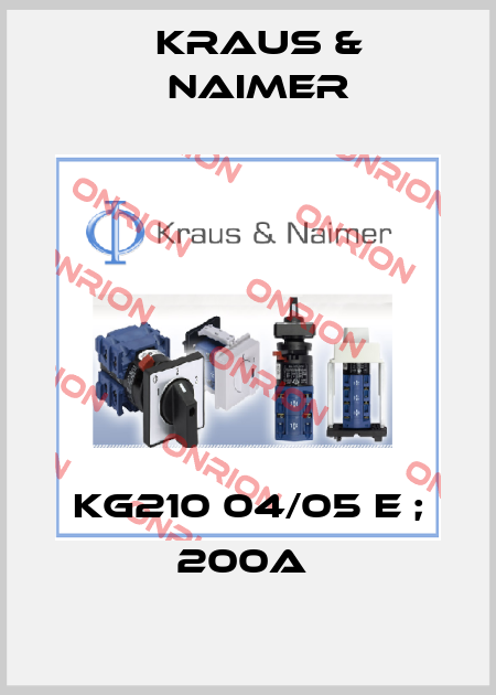KG210 04/05 E ; 200A  Kraus & Naimer