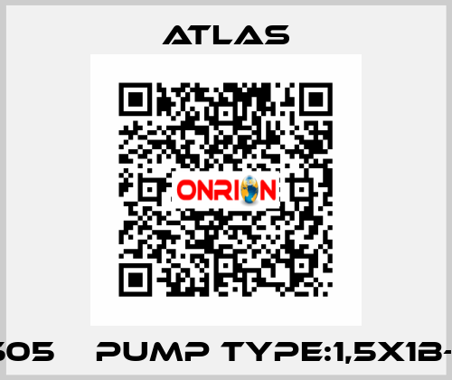 AB505    PUMP TYPE:1,5X1B-WX  Atlas