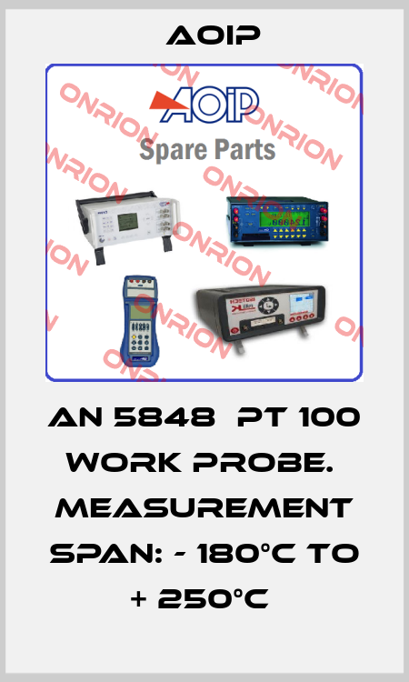 AN 5848  PT 100 WORK PROBE.  MEASUREMENT SPAN: - 180°C TO + 250°C  Aoip
