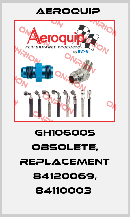 GH106005 obsolete, replacement 84120069, 84110003  Aeroquip