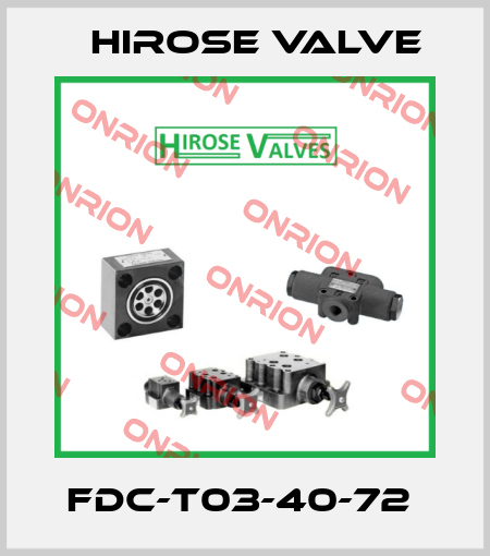 FDC-T03-40-72  Hirose Valve
