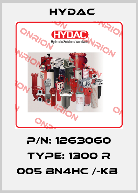 P/N: 1263060 Type: 1300 R 005 BN4HC /-KB  Hydac