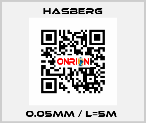 0.05mm / L=5m  Hasberg