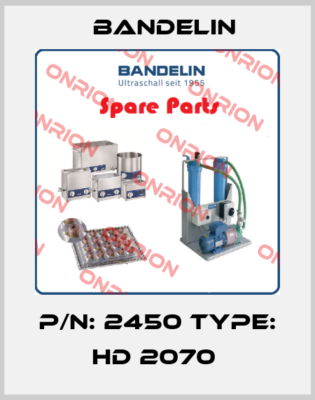 P/N: 2450 Type: HD 2070  Bandelin