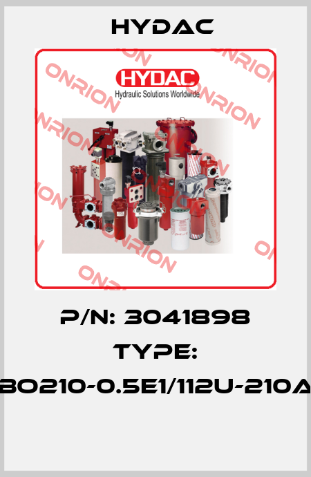 P/N: 3041898 Type: SBO210-0.5E1/112U-210AK  Hydac