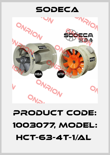 Product Code: 1003077, Model: HCT-63-4T-1/AL  Sodeca